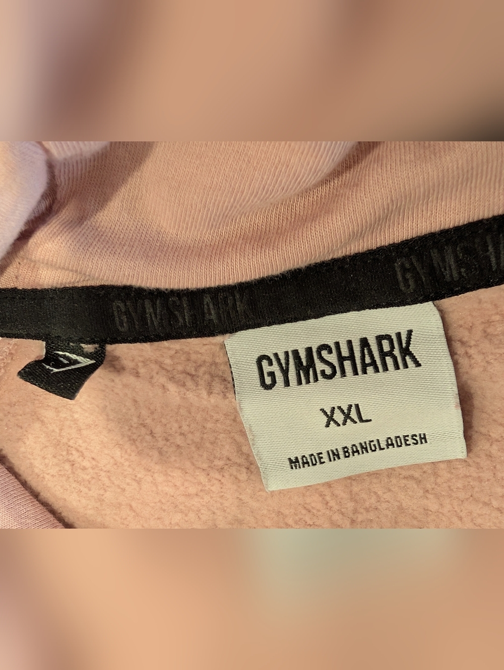 Gymshark Womens Light Pink Hooded Sweatshirt Oversized Gym Workout Gear Size XXL - Picture 6 of 6